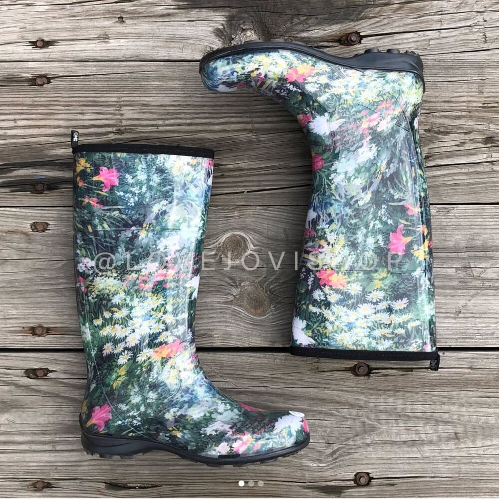 Spring | Floral Rain Boots by Kamik | All Season Rubber Hygge | Cottagecore | 10